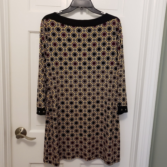 Style & Co. Geometric Print & Studded Accent Knit Dress Size Large - Picture 8 of 8